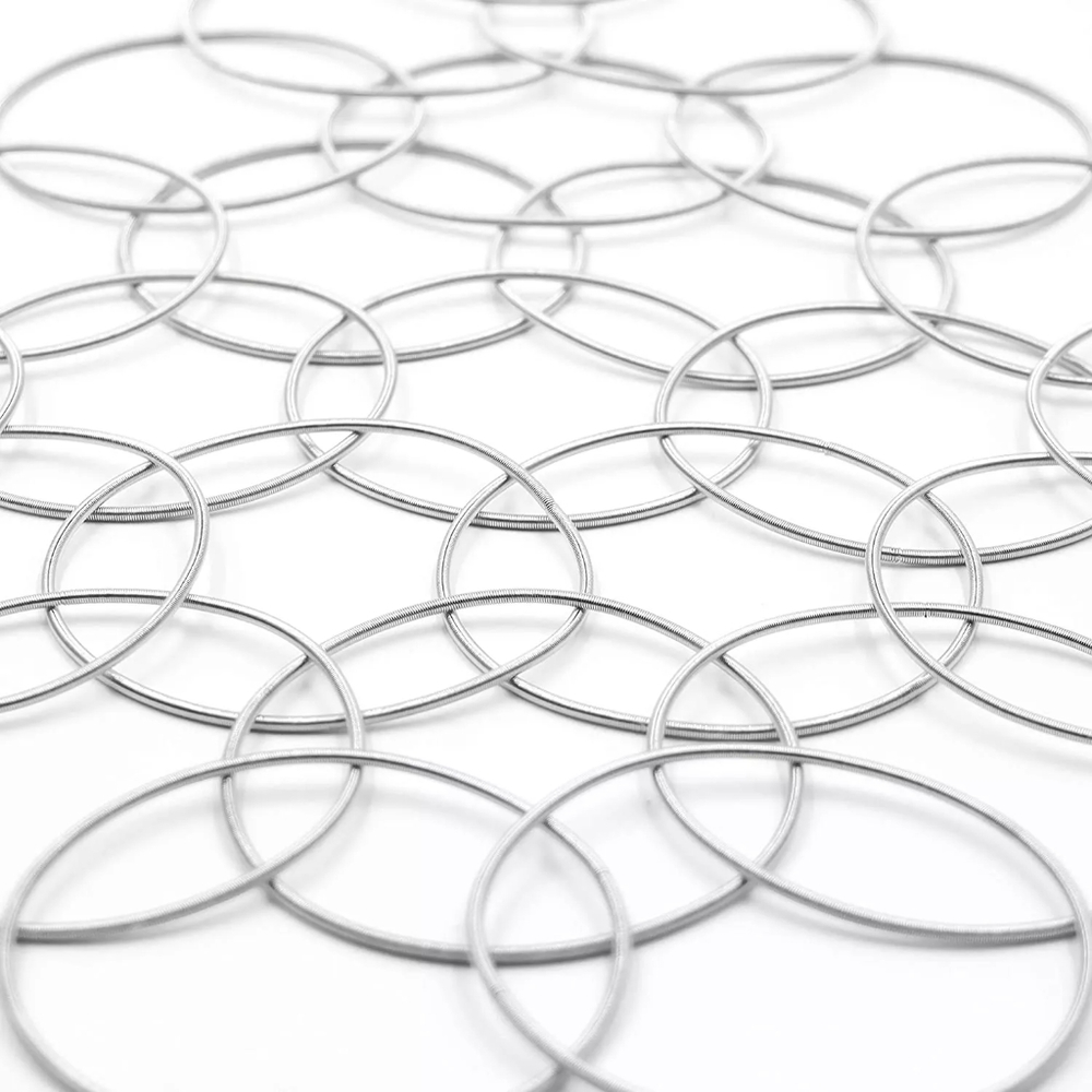 NEW 2 mm Platinum Plated Stainless Steel 316L Stackable Guitar String Bracelets - Picture 11 of 15